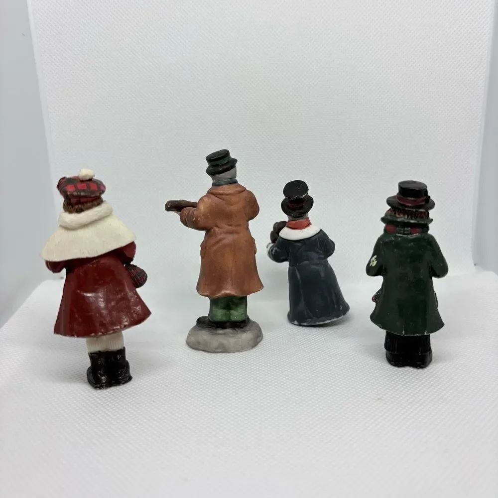 Vintage Lemax Victorian style Holiday Carolers Figurine Set of 4 - Picture 3 of 12